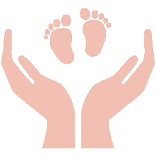 Caring for baby icon